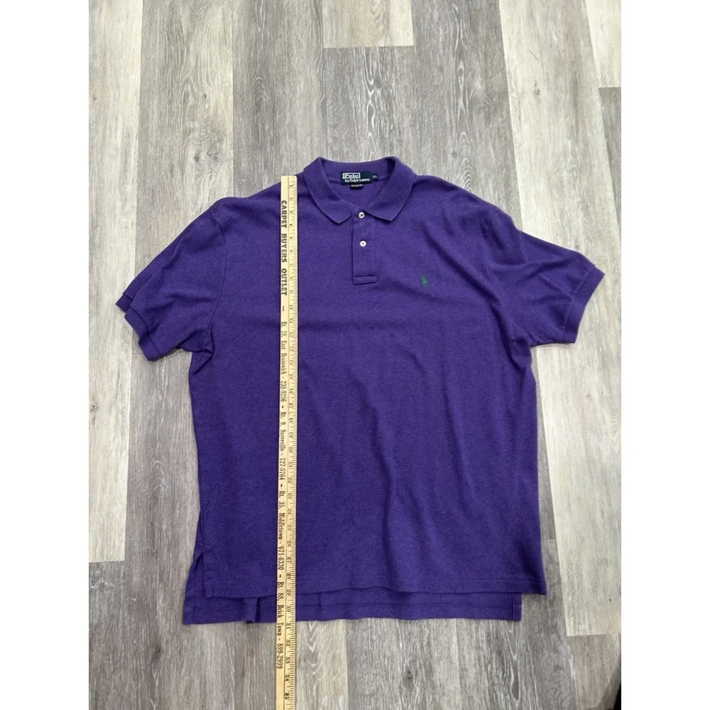 Polo Ralph Lauren Polo Shirts Mens XL Solid Purple Short Sleeve Pony Logo Cotton